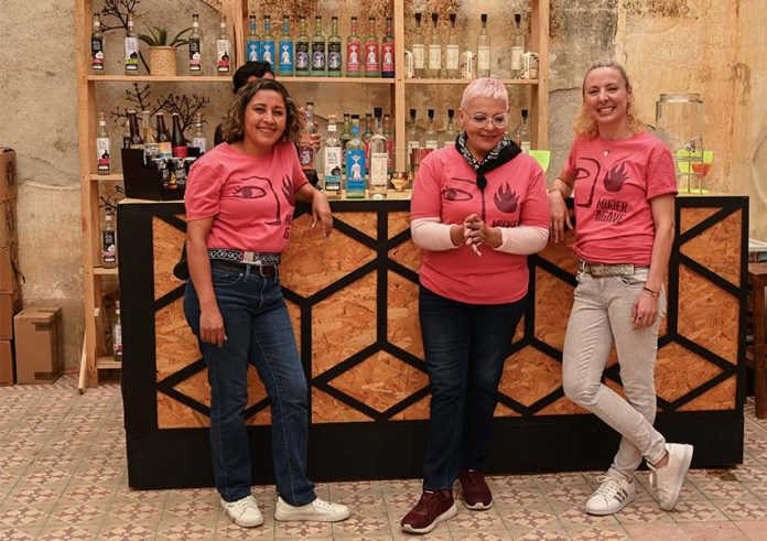 From left to right: Graciela Ángeles, Sandra Ortiz Brena, and Silvia Mezcaloteca Philion, founders of Mujer Agave