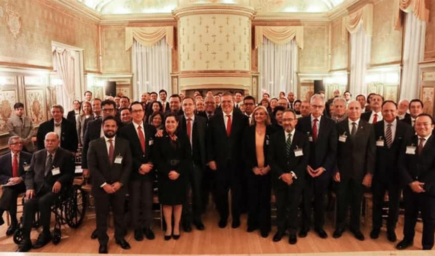 Mexico's Foreign Affairs Minister Marcelo Ebrard and Mexico's diplomats in the U.S.