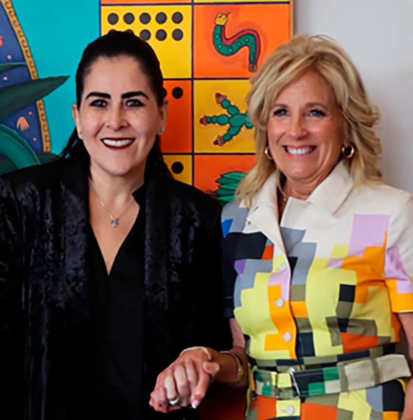 Karla de Lara and First Lady Jill Biden