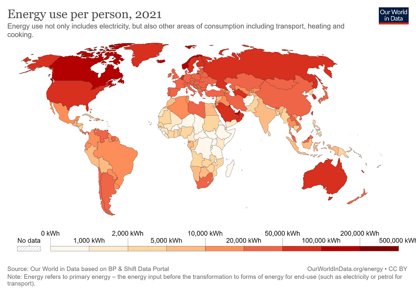 Energy use per capita map.