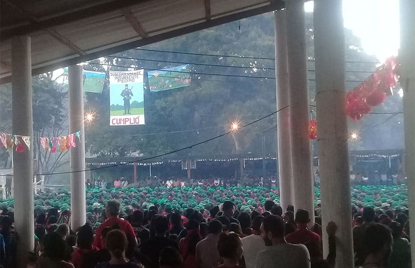EZLN foot soldiers in event marking 25th anniversary of Zapatista uprising in Mexico