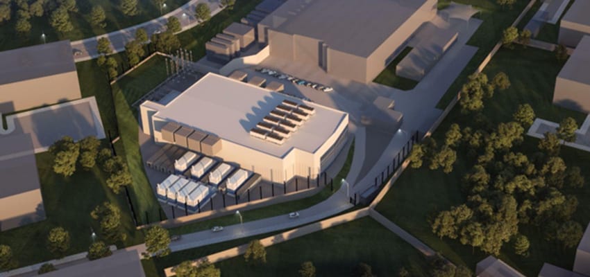 Rendering of data center to be built in El Marques, Queretaro, by KIO Networks.