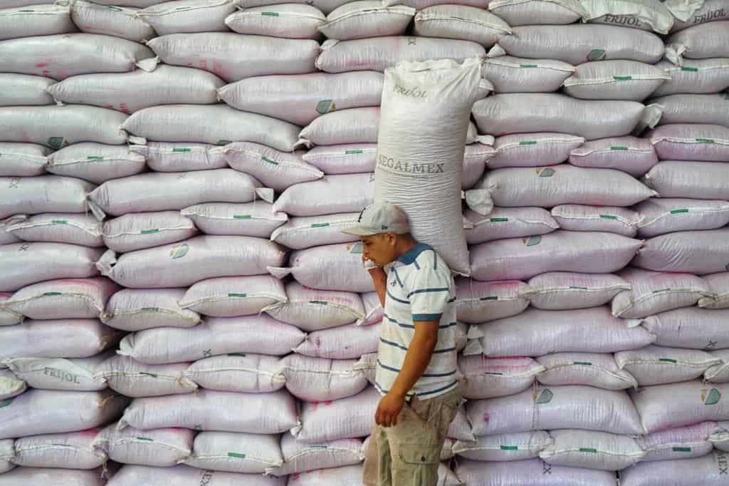 A worker at a Segalmex factory.