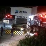 Mexican military arrival at Sac Tun facilities in Punta Venado, Mexico