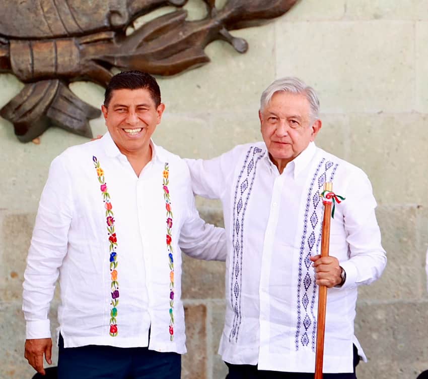 Salomón Jara and Andrés Manuel López Obrador