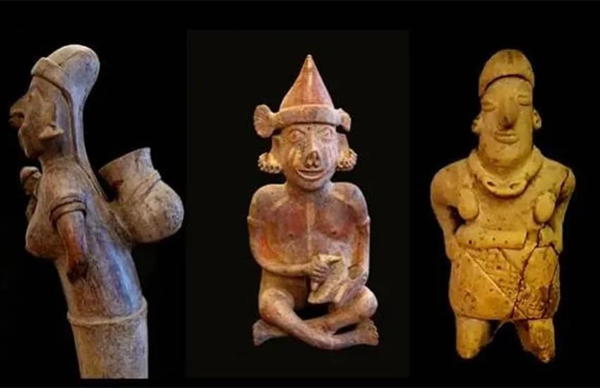 three looted pre-Hispanic artifacts returned to Mexico by Italy in July 2022