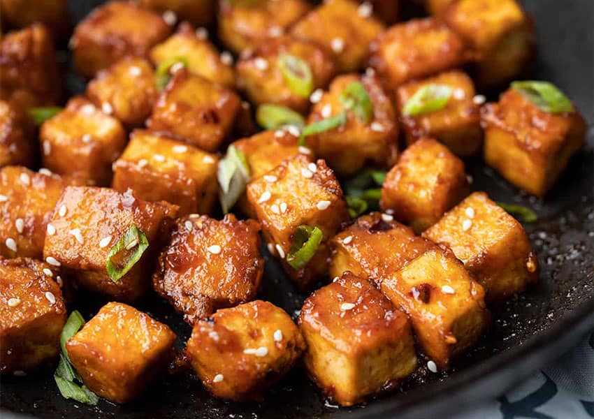 honey siracha tofu