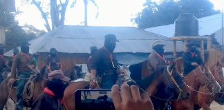 Zapatista National Liberation Army commanders on horseback at 25th anniversary of 1994 uprising