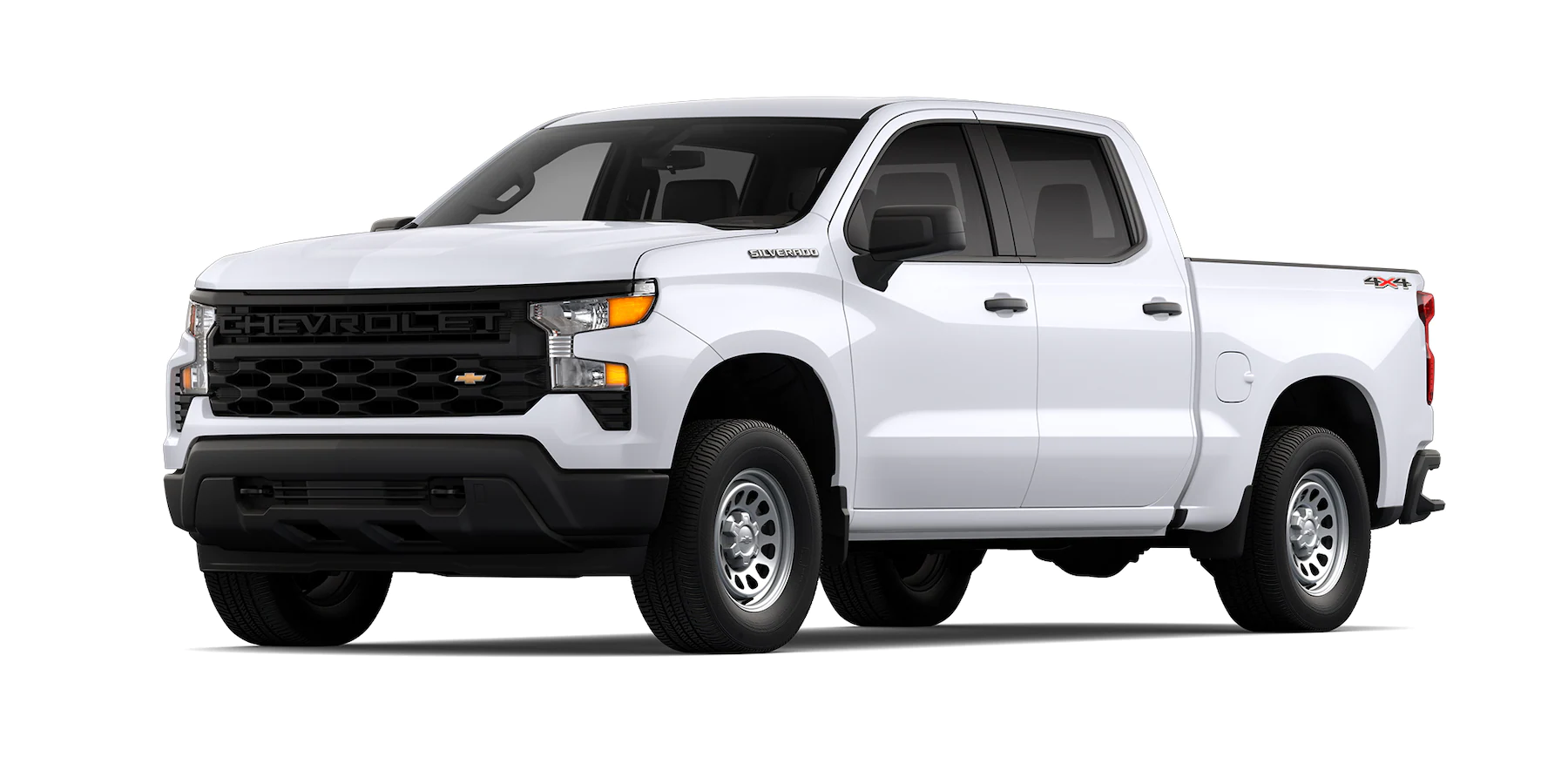 A white 2023 Chevrolet Silverado.