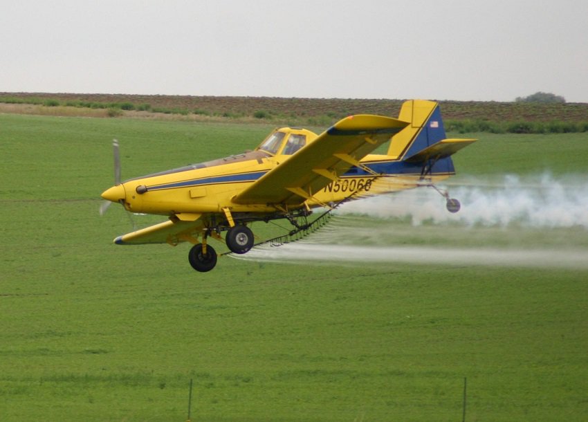 Aerial fumigation in Washington state.