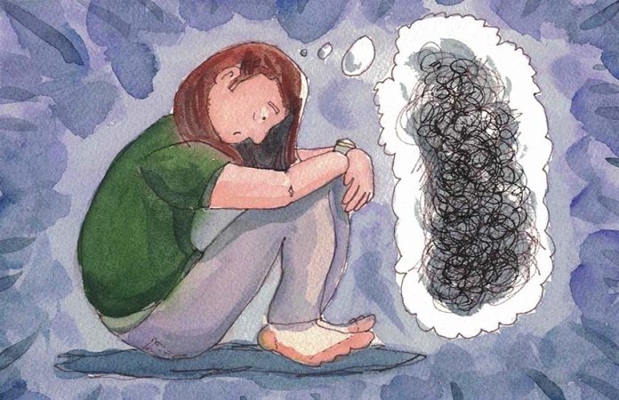 Illustration representing the isolation of depression