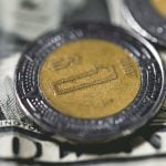 Mexican peso and US dollar