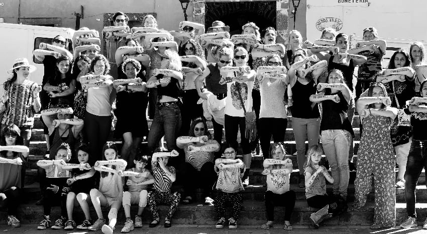 International Women's Day flash mob in San Miguel de Allende