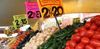 Produce for sale in Tepoztlán, Morelos, 2015.