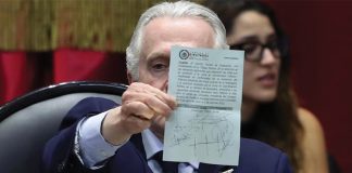 Mexico Deputy Santiago Creel at INE president selection process