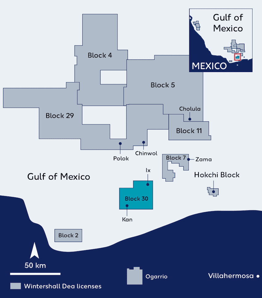 A map of Wintershall Dea deposits in the Salina basin.