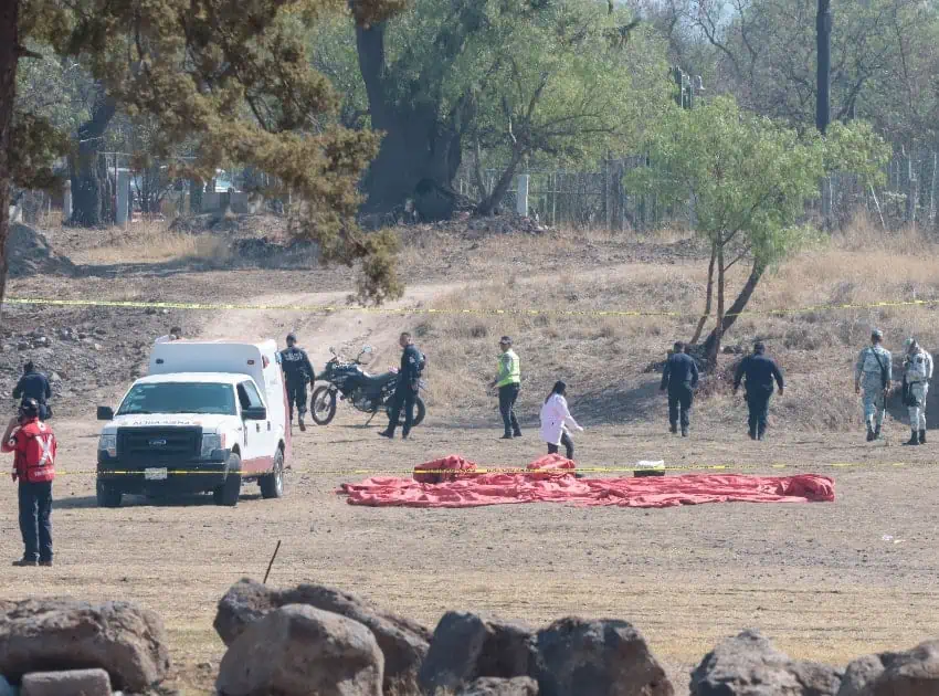 Site of hot air balloon crash in Teotihuacán