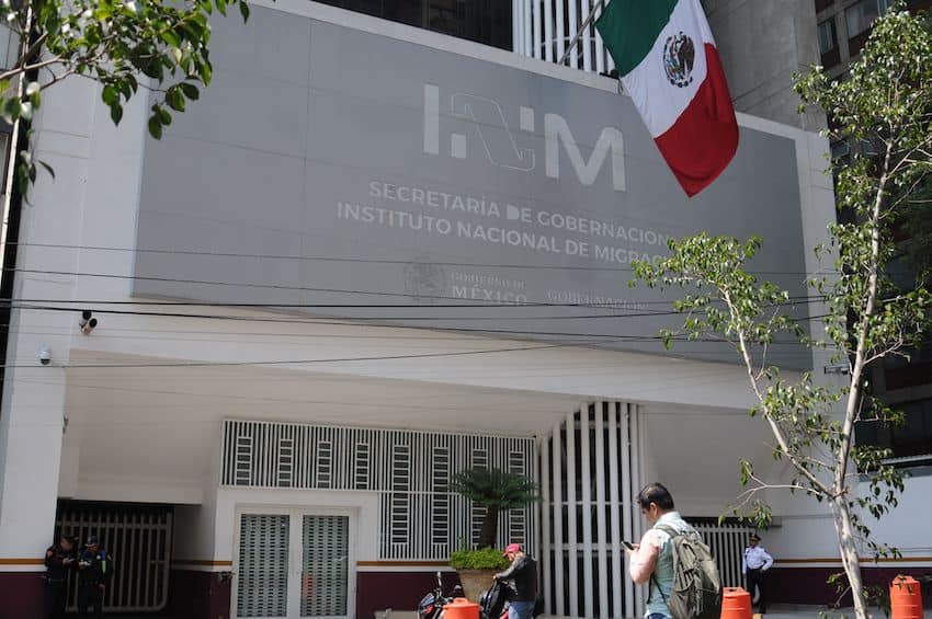 The offices of the INM in Mexico City