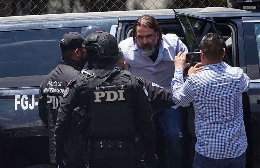 Former CDMX borough mayor Christian Von Roehrich being transferred to prison in Mexico City