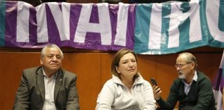 Mexican senators camping out in protest in senate chamber