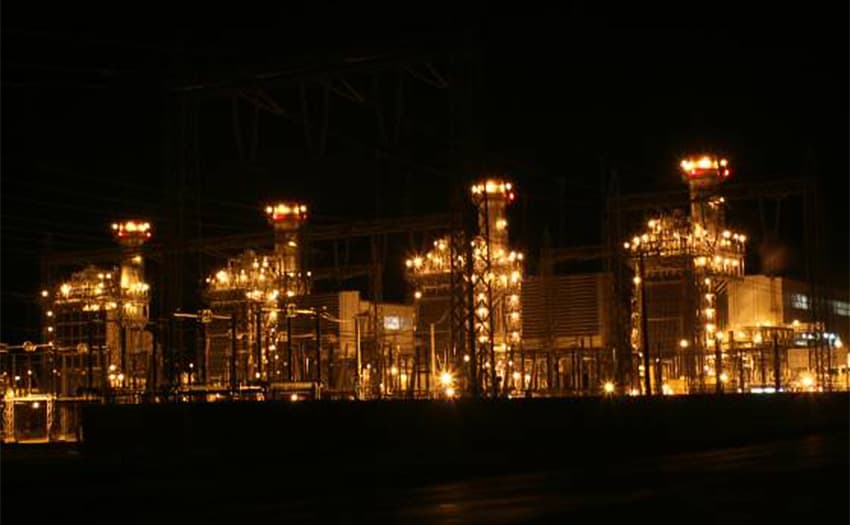 An Iberdrola Electric plant at night