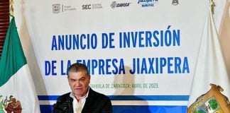 The opening of the new Jiaxipera plant in Coahuila