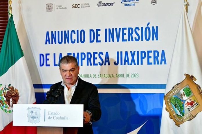The opening of the new Jiaxipera plant in Coahuila