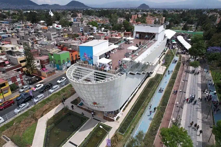 A cultural center shaped like a ship, in Iztapalapa, Mexico City