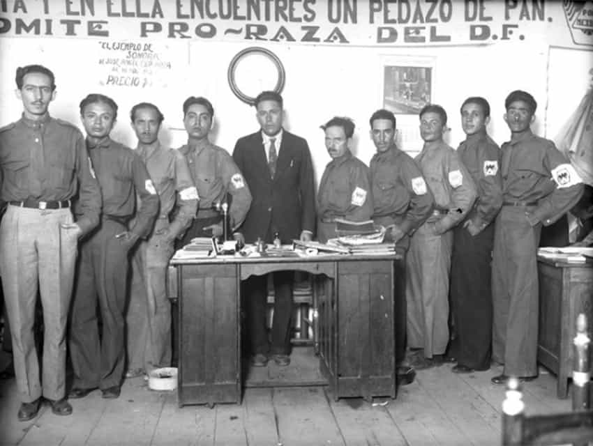 The Revolutionary Mexicanist Action fascist group in Mexico City