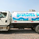 Nuevo Leon, Mexico, city water delivery truck