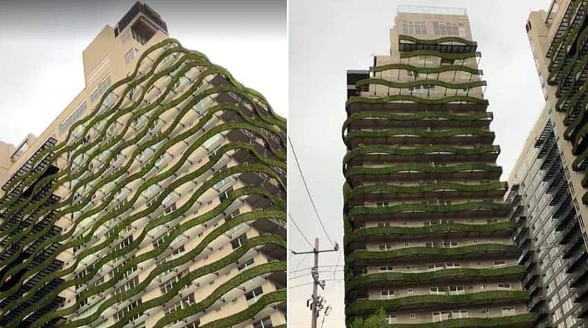 City Towers Green apartment complex in Mexico City