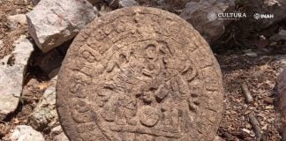 Mayan disc showing a ball game.