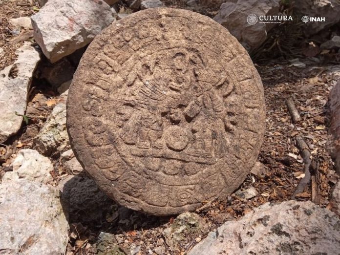 Mayan disc showing a ball game.
