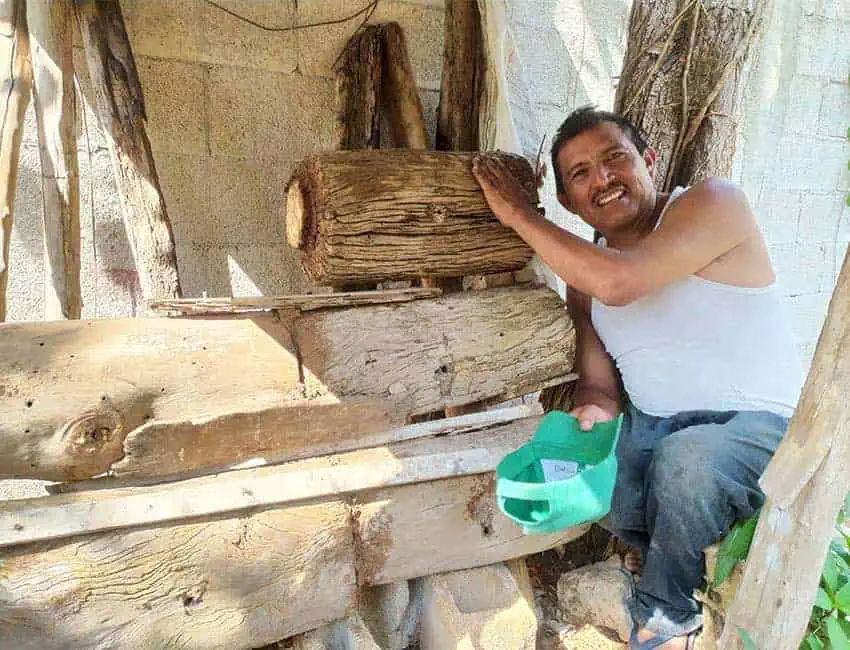 Don Josué rescued an antique jobón he believes to be over two hundred years old.