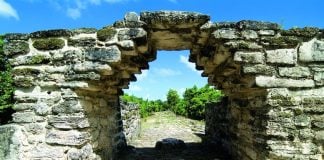 El Arco at San Gervasio ancient Maya site in Cozumel, Mexico