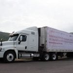 An avocado export truck in Jalisco