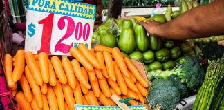 Vegetables at a Mexican open air market