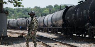 Ferrosur railway facilities occupied by Mexican military