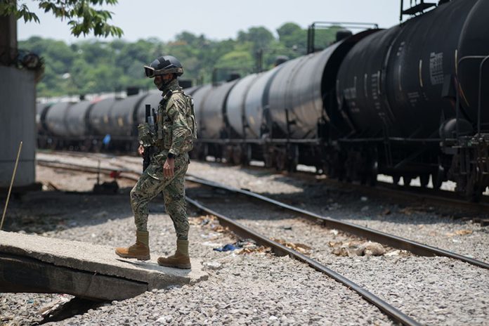 Ferrosur railway facilities occupied by Mexican military
