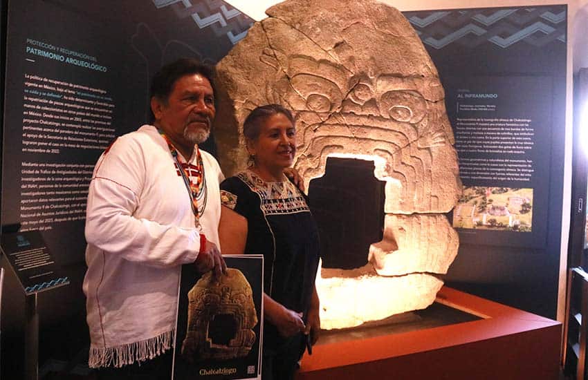 Monument 9, Olmec artifact on display in Cuernavaca Mexico