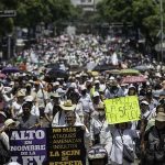 Defense of the Mexican Supreme Court march in Mexico City