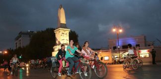 Festival in Merida with nighttime bike tour.