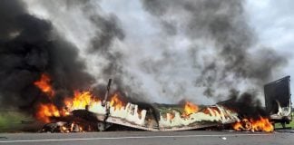 Highway crash on Hidalgo-Zaragoza highway near Ciudad Victoria, Tamaulipas