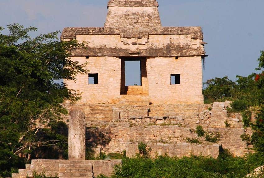 Temple of the Seven Dolls, Dzibilchaltun Maya site in Yucatan, Mexico