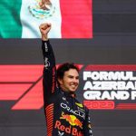 Peréz on the Baku Podium