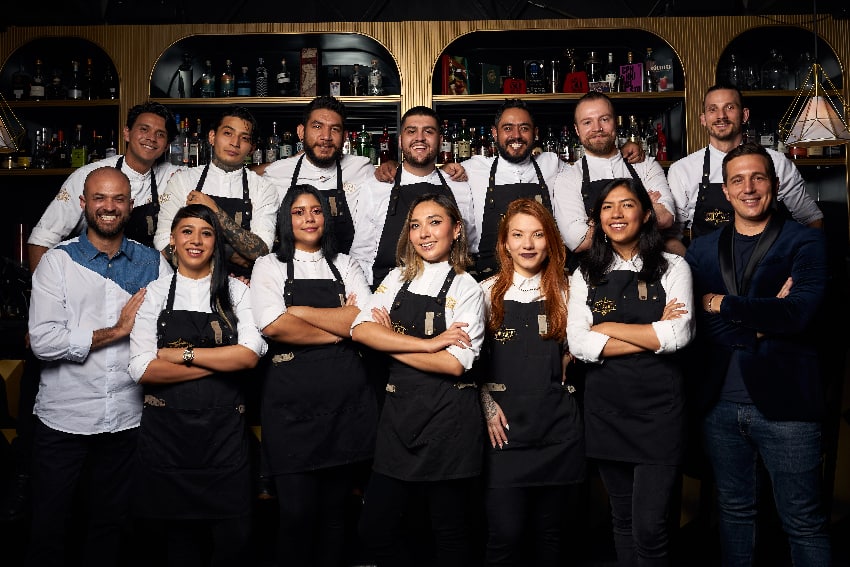 Equipo de Handshake Speakeasy del bar de Ciudad de México