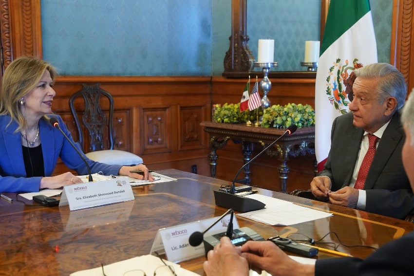 Elizabeth Sherwood-Randall and President López Obrador