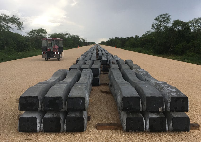 Maya train construction site