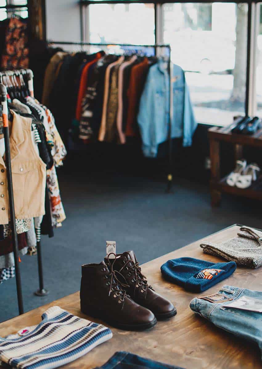 Consignment shop stock image