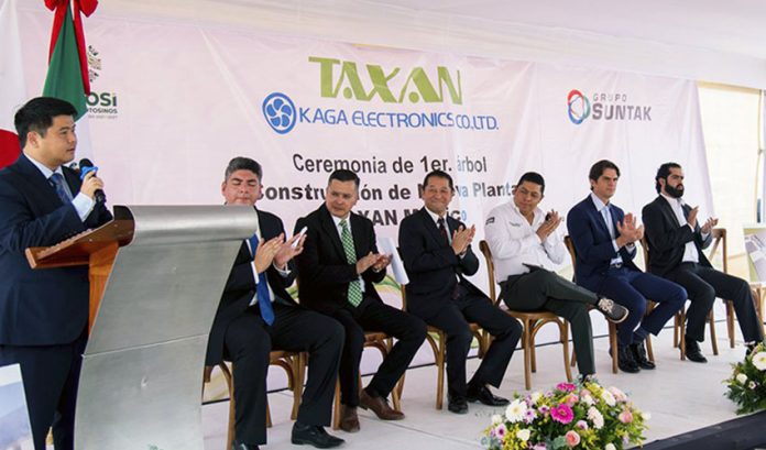 Taxan factory groundbreaking ceremony in San Luis Potosi, Mexico